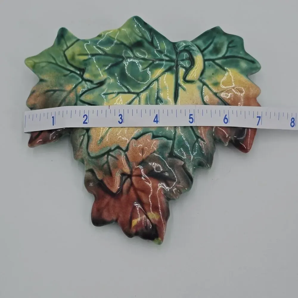 Vintage Ceramic Pottery Maple Leaf Wall Pocket